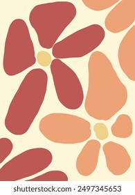 Blumen doodlen Hintergrund Kunstvektor . Blume abstrakte Form Doodle Art Design für Druck, Tapete, Clipart, Wandkunst für die Hausdekoration.