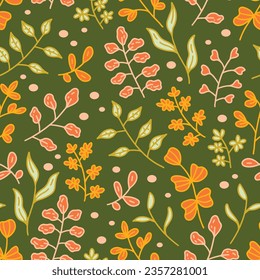 Flowers doodle pattern (vector pattern).Can be printed on any material: package, merch, fabric, home.