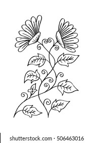 flowers doodle sketch 