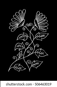 flowers doodle sketch 