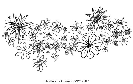 Flowers Doodle Vector