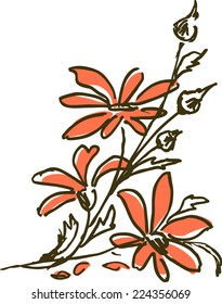flowers doodles