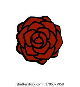  flowers drawing with line-art on white backgrounds