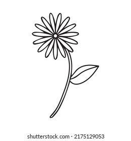  Flowers drawing with line-art vector art on white backgrounds.