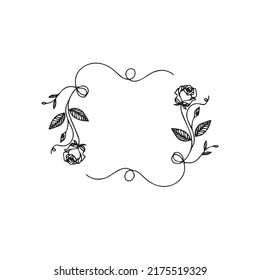 Flowers drawing with line-art vector art on white backgrounds.