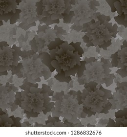 Flowers Drawn abstract flowers. Seamless pattern of painted flowers. Vector graphics