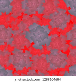 Flowers. Drawn abstract flowers. Seamless pattern of painted flowers. Vector graphics