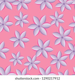 Flowers. Drawn abstract flowers. Seamless pattern of painted flowers. Vector graphics
