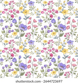 flores elemento design sem emenda padrão. Projetado para tecido, moda, têxteis, papel de parede, envoltório de presente