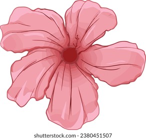 Flowers elements. Hand drawn vector illustration.