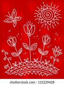 Flowers embroidery