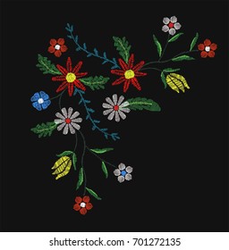 flowers embroidery