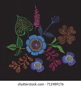 flowers embroidery