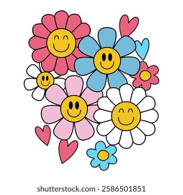 flowers emoji  vector art illustrations 