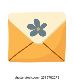 Flowers. Envelope. Plants. Vector illustration of an envelope with flowers for Mothers Day. Greetings for the holidays