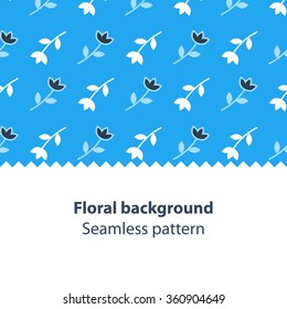 Flowers fancy backdrop, seamless subtle floral pattern, elegant florist background, vector illustration