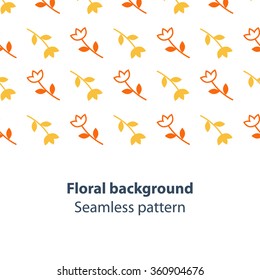 Flowers fancy backdrop, seamless subtle floral pattern, elegant florist background, vector illustration