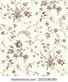 Flores feminino aquarela sem costura padrão com flores silvestres.mão desenhado, não AI