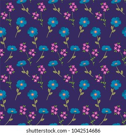 Flowers field pattern/ Soft nature floral background