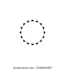 flowers, figure geometric symbol simple logo vector