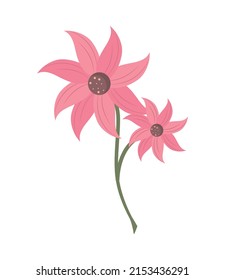 flowers flat icon isolated vector