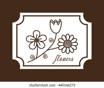 Flowers, floral card 