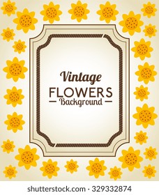 Flowers and floral colorful design, vector illustration