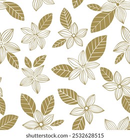 Blumen florale Linie Muster nahtlosen Hintergrund
