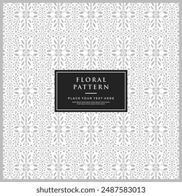 Blumen Blumen Traditionelle Batik Muster Rahmen Hintergrund Rand
