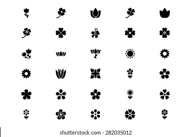 Flowers or Floral Vector Icons 5