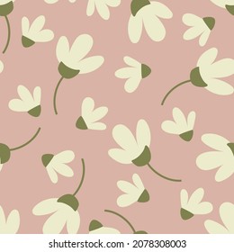 Flores vectorial floral fondo de patrón sin fisuras. De moda para tejidos, impresiones textiles, papel pintado, invitación o envasado, envoltura.


