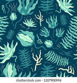 Flores y follaje sin fisuras, estilo dibujado a mano, paleta pastel, ilustración vectorial, naturaleza, lindo