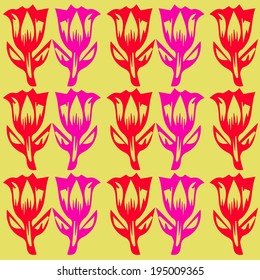 flowers, foliage, vector, graphic, drawing, illustration, pattern, print