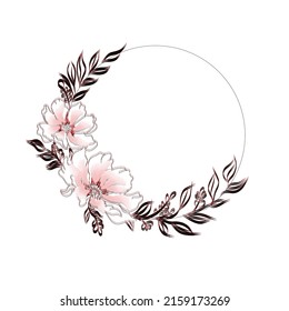 flores en forma de corona para uso en postales y publicidad