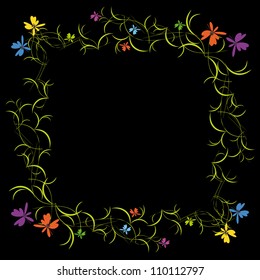 Flowers frame background