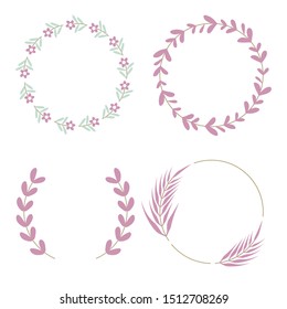 Flowers Frame Collection. Set of card with flowers for wedding invitations and birthday cards, eps 10 vector.
