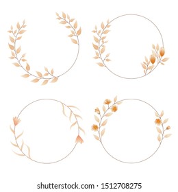 Flowers Frame Collection. Set of card with flowers for wedding invitations and birthday cards, eps 10 vector.