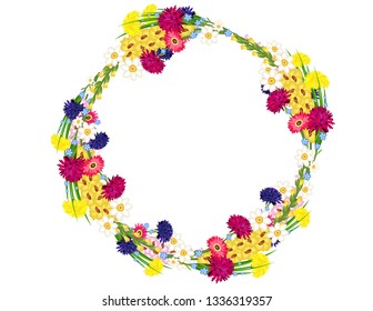 Flowers frame decor
