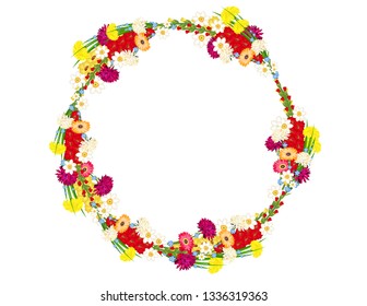 Flowers frame decor