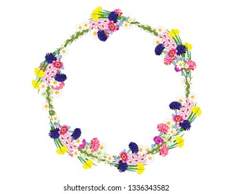 Flowers frame decor