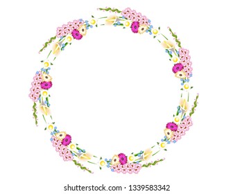 Flowers frame decor