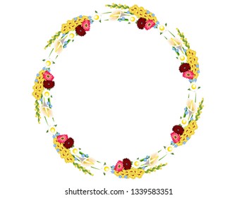 Flowers frame decor