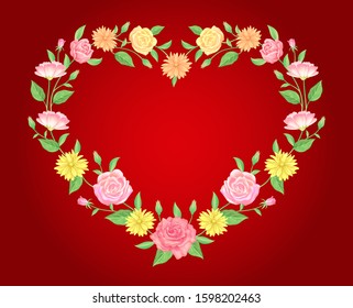 Flowers frame decoration good use for 