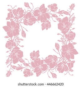 flowers frame; element for decoration 