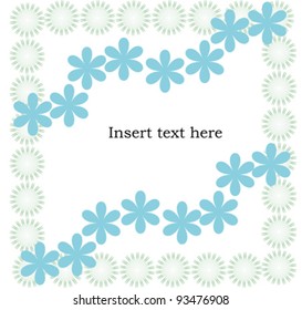 Flowers frame with space for text isolated