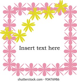 flowers frame with space for text isolated