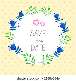 Flowers frame. Vector background. Floral romantic oval frame. Vintage background. Place for text. Invitation.
