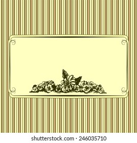 Flowers in a frame. Vector illustration.