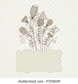 flowers and frame for your text