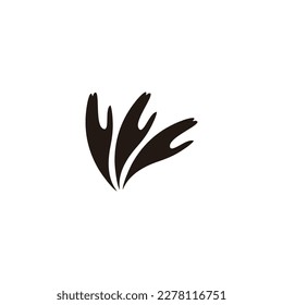 Flowers, fresh geometric symbol simple logo vector